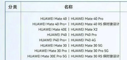 鸿蒙3.0手机适配名单最新